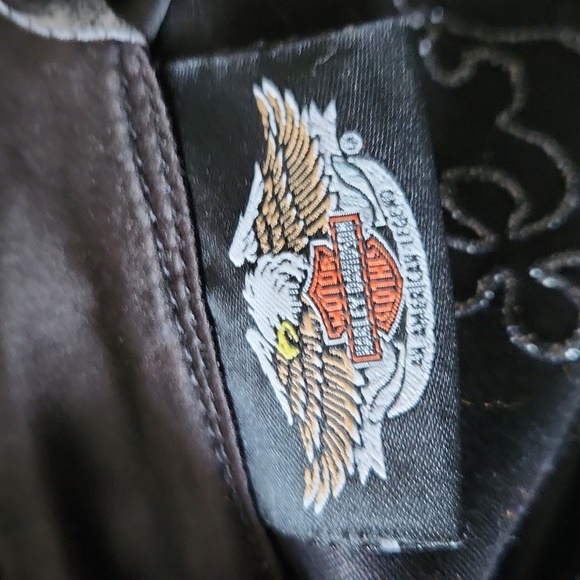 Euc!! Harley Davidson jean like vest - Picture 10 of 13